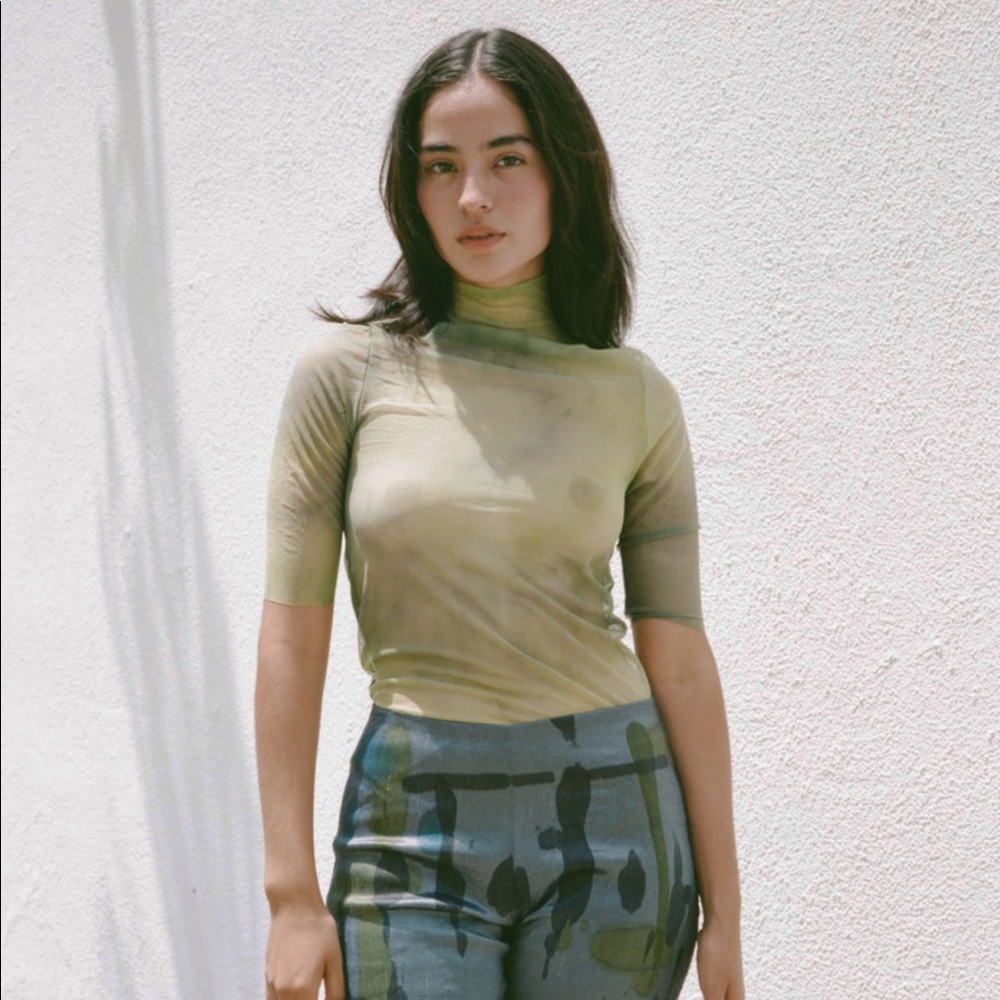 Collina Strada tie dye mesh tee